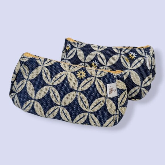 Pair of Blue & White Zipper Cases - Picture 1 of 7